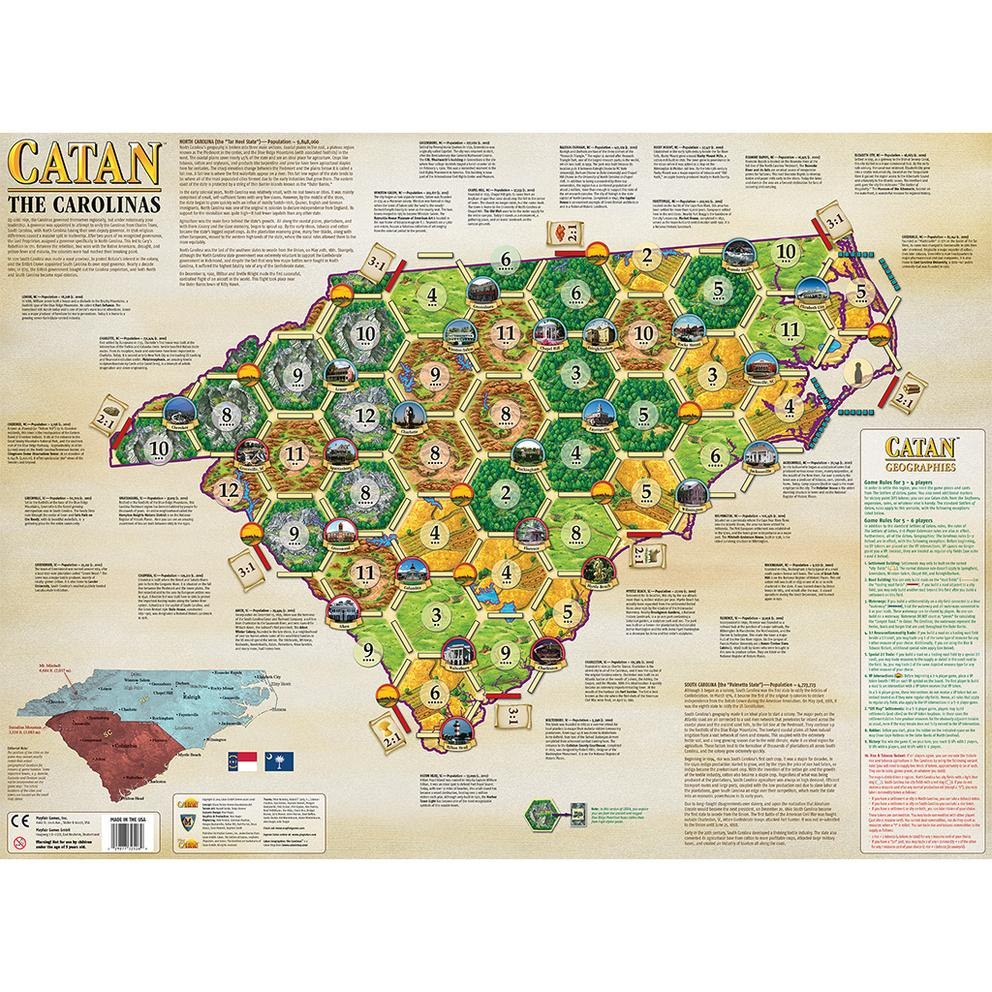 Catan Geographies - The Carolinas (6 pack)