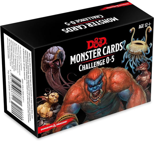 DnD 5E - Monster Cards: Challenge Rating 0-5 Deck