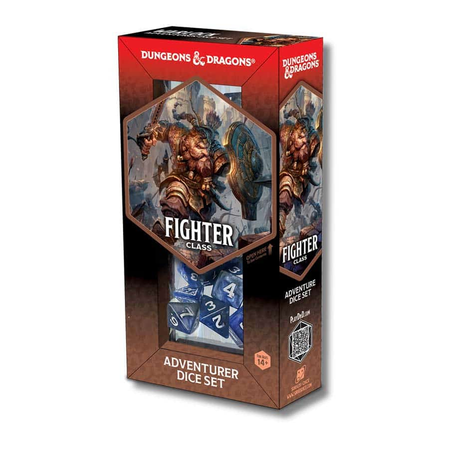 Dungeons & Dragons Adventure Dice Set - Fighter Blue