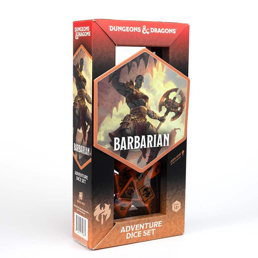 Dungeons & Dragons Adventure Dice Set - Barbarian Orange