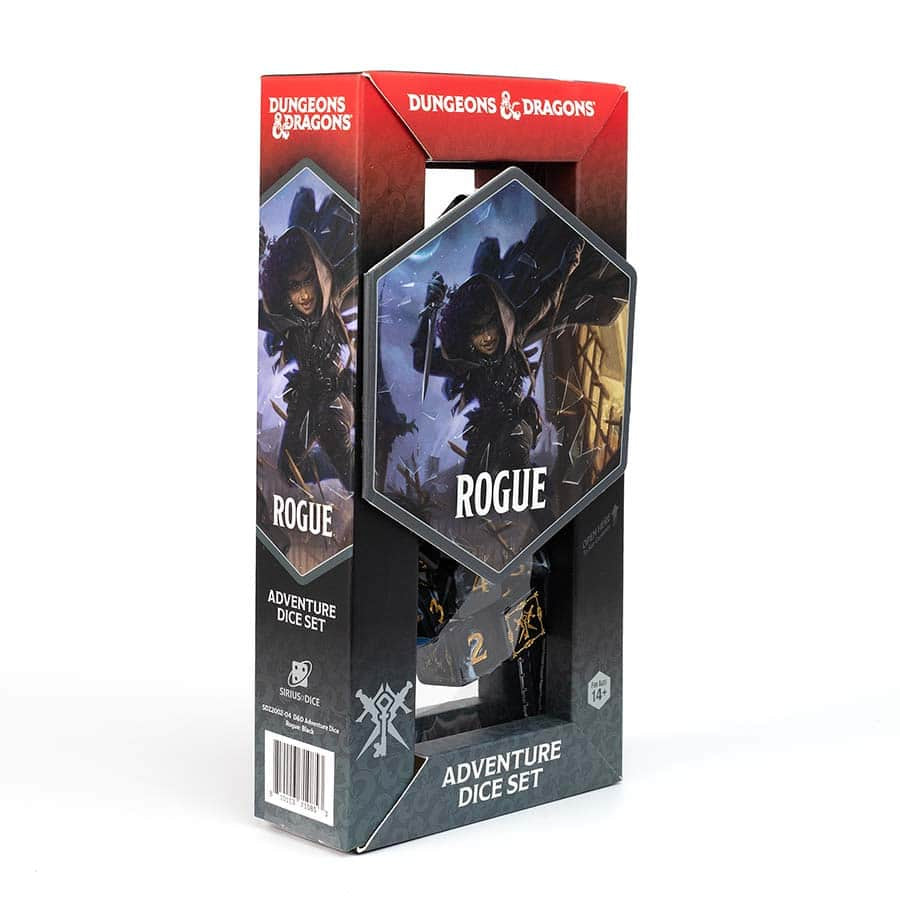 Dungeons & Dragons Adventure Dice Set - Rogue Black