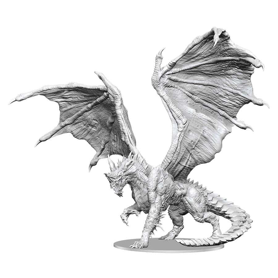 D&D Miniatures - Unpainted Adult Blue Dragon (90603)